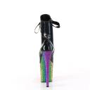 Pleaser FLAMINGO-1020HG Royal Blue Holo Patent/Rainbow Glitter Size 11