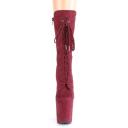 Pleaser FLAMINGO-1050FS Midnight Grey Faux Suede Mid-Calf Boot Size 11
