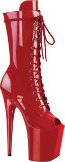 Pleaser FLAMINGO-1051 Red Patent Mid-Calf Boot Size 11