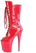 Pleaser FLAMINGO-1051 Red Patent Mid-Calf Boot Size 11