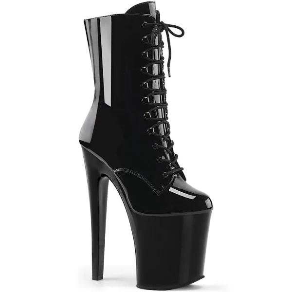 Pleaser FLAMINGO-1051 Red Patent Mid-Calf Boot Size 11