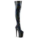 Pleaser FLAMINGO-3000HWR Black Stretch Holo/Black Holo Size 5