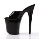 Pleaser FLAMINGO-801 Black Patent Slide Size 12