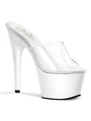 Pleaser FLAMINGO-801 Clear/White Slide Size 7