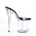 Pleaser FLAMINGO-801 Clear/White Slide Size 7