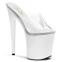 Pleaser FLAMINGO-801 Clear/White Slide Size 7