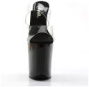 Pleaser FLAMINGO-802 Clear/Black Slide Size 11