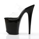Pleaser FLAMINGO-802 Clear/Black Slide Size 11