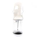 Pleaser FLAMINGO-802 Clear/Black Slide Size 11