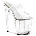 Pleaser FLAMINGO-802 Clear Slide Size 7