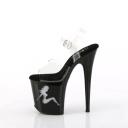 Pleaser FLAMINGO-808NLTG Clear /Black-Multi Size 10