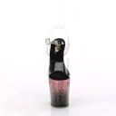 Pleaser FLAMINGO-808SS Clear/Black-Pink Multi Glitter Size
