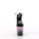 Pleaser FLAMINGO-808SS Clear/Black-Pink Multi Glitter Size