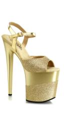 Pleaser - FLAMINGO-809-2G 5 / Gold Glitter/Gold-Glitter