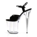 Pleaser FLAMINGO-809, 8" Ankle Strap Sandal - Black Matte 10