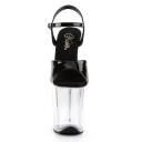 Pleaser FLAMINGO-809, 8" Ankle Strap Sandal - Black Matte 10