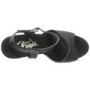 Pleaser Flamingo-809, 8" Ankle Strap Sandal - Black Matte 12