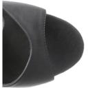 Pleaser Flamingo-809, 8" Ankle Strap Sandal - Black Matte 12