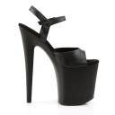 Pleaser FLAMINGO-809 - 8" Heel Ankle Strap Platform Sandal, Red Pat/Red