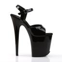 Pleaser FLAMINGO-809 - 8" Heel Ankle Strap Platform Sandal, Red Pat/Red