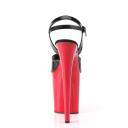 Pleaser FLAMINGO-809 - 8" Heel Ankle Strap Platform Sandal, Red Pat/Red