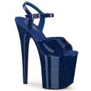 Pleaser FLAMINGO-809GP Navy Blue Glitter Pat/M Size