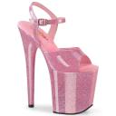 Pleaser FLAMINGO-809GP Navy Blue Glitter Pat/M Size