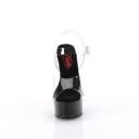 Pleaser GLEAM-608 Clear/Black Size 5