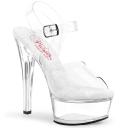 Pleaser GLEAM-608 Clear/Black Size 5