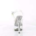 Pleaser GLEAM-608 Clear/Black Size 5