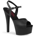 Pleaser GLEAM-609 Black Faux Leather Black Matte Size 11