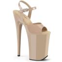Pleaser INFINITY-909 Nude Patent/Nude Size 5