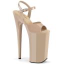 Pleaser INFINITY-909 Nude Patent/Nude Size 6