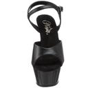 Pleaser KISS-209 Black Faux Leather Platform Sandal Size 5