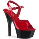 Pleaser KISS-209 Black Faux Leather Platform Sandal Size 5