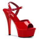 Pleaser KISS-209 Black Faux Leather Platform Sandal Size 5