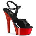 Pleaser KISS-209 Black Faux Leather Platform Sandal Size 5