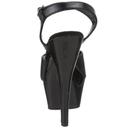 Pleaser KISS-209 Black Faux Leather Platform Sandal Size 5
