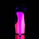 Pleaser - RAINBOW-309UV 9 / Black Patent/Neon Multi