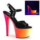 Pleaser - RAINBOW-309UV 9 / Black Patent/Neon Multi