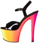 Pleaser - RAINBOW-309UV 9 / Black Patent/Neon Multi