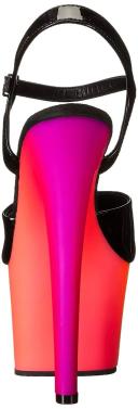 Pleaser - RAINBOW-309UV 9 / Black Patent/Neon Multi