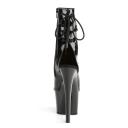 Pleaser SKY-1018 Black Patent Ankle Boot Size 6