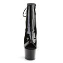 Pleaser SKY-1018 Black Patent Ankle Boot Size 6