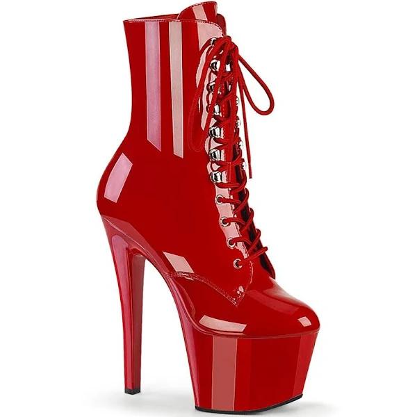Pleaser SKY-1020 Red Patent Ankle Boot Size 9