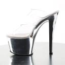 Pleaser SKY-302 Clear/Black Slide Size 11