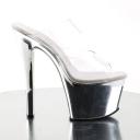 Pleaser SKY-302 Clear/Black Slide Size 11