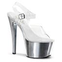 Pleaser - Sky-308 11 / Clear/Purple Chrome