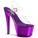 Pleaser - Sky-308 8 / Clear/Purple Chrome