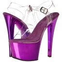Pleaser - Sky-308 8 / Clear/Purple Chrome